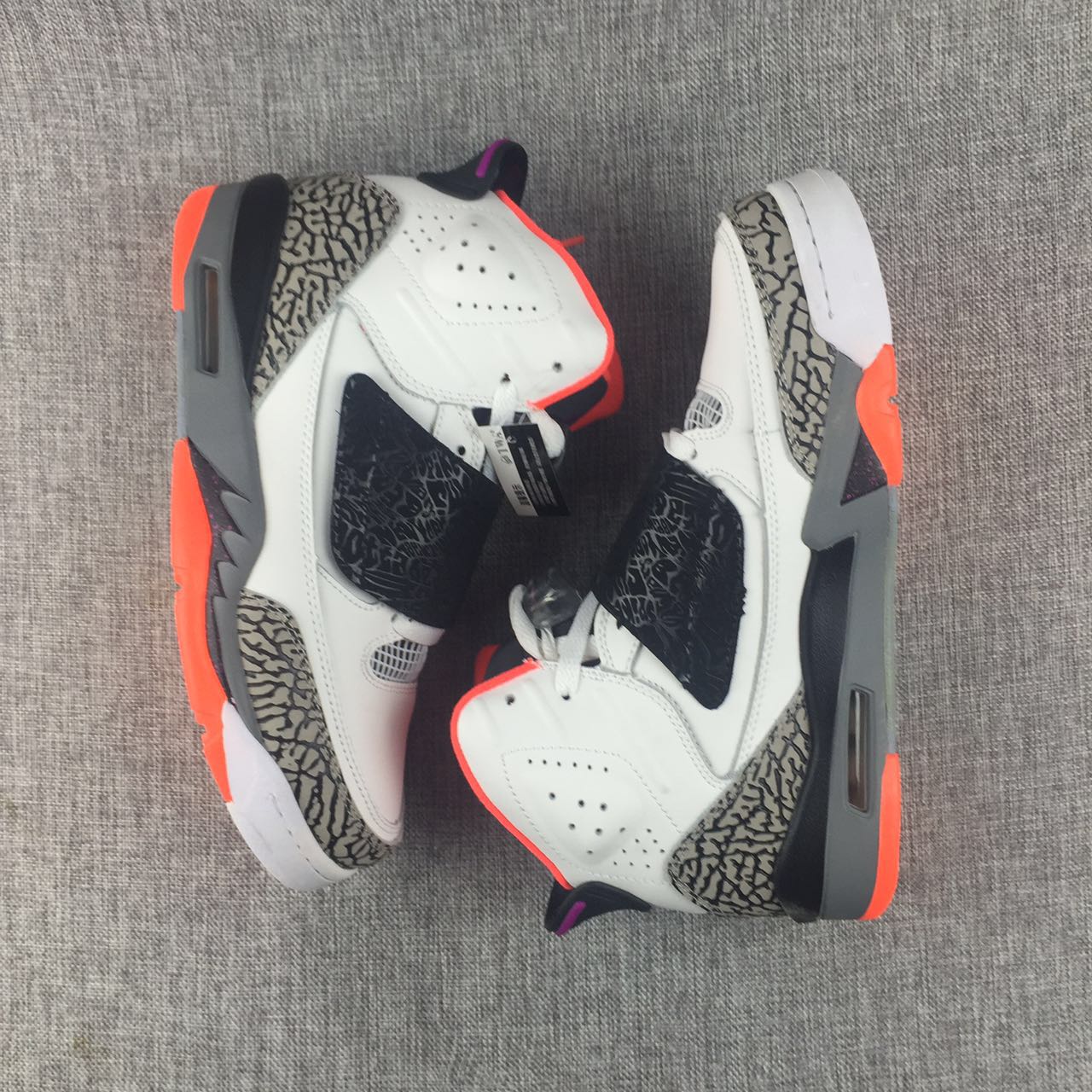 New Air Jordan 5.5 White Black Reddish Orange Shoes